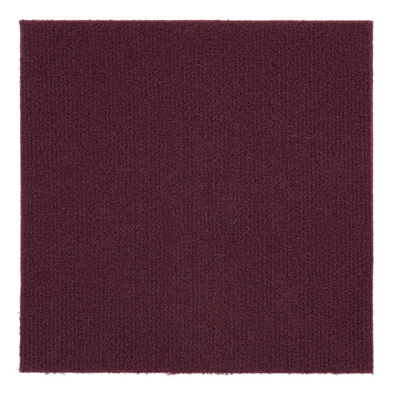 Achim Home Furnishings Nexus Burgundy 12x12 Self Adhesive Carpet Floor Tile - 12 Tiles/12 sq Ft.,NXCRPTBU12 - Image 1